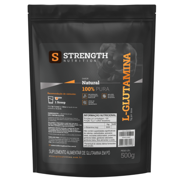 L-Glutamina 100% Pura 500g Strength Nutrition