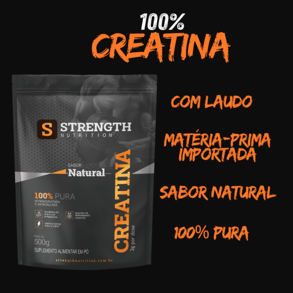 Creatina Monohidratada Micronizada 500g 100% Pura Importada - Image 3