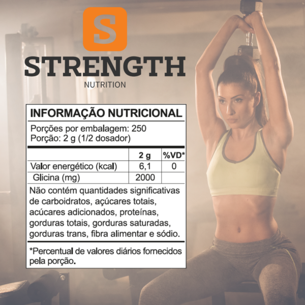 Kit Glicina em Pó 1Kg 100% Pura e Natural Importada - Kit 2 Pacotes 500g - Strength Nutrition - Image 3